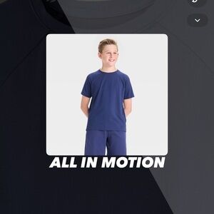 EUC All In Motion Blue Raglan Active Tee Shirt